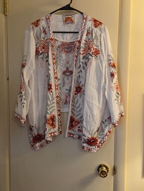 Johnny Was Linen Open Tunic/Kimono XL